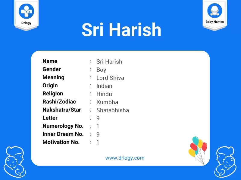 Sri Harish Name Meaning
